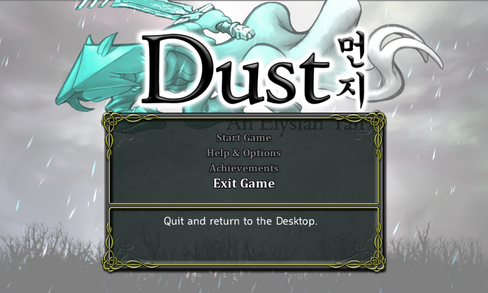 Dust: An Elysian Tail Title Screen